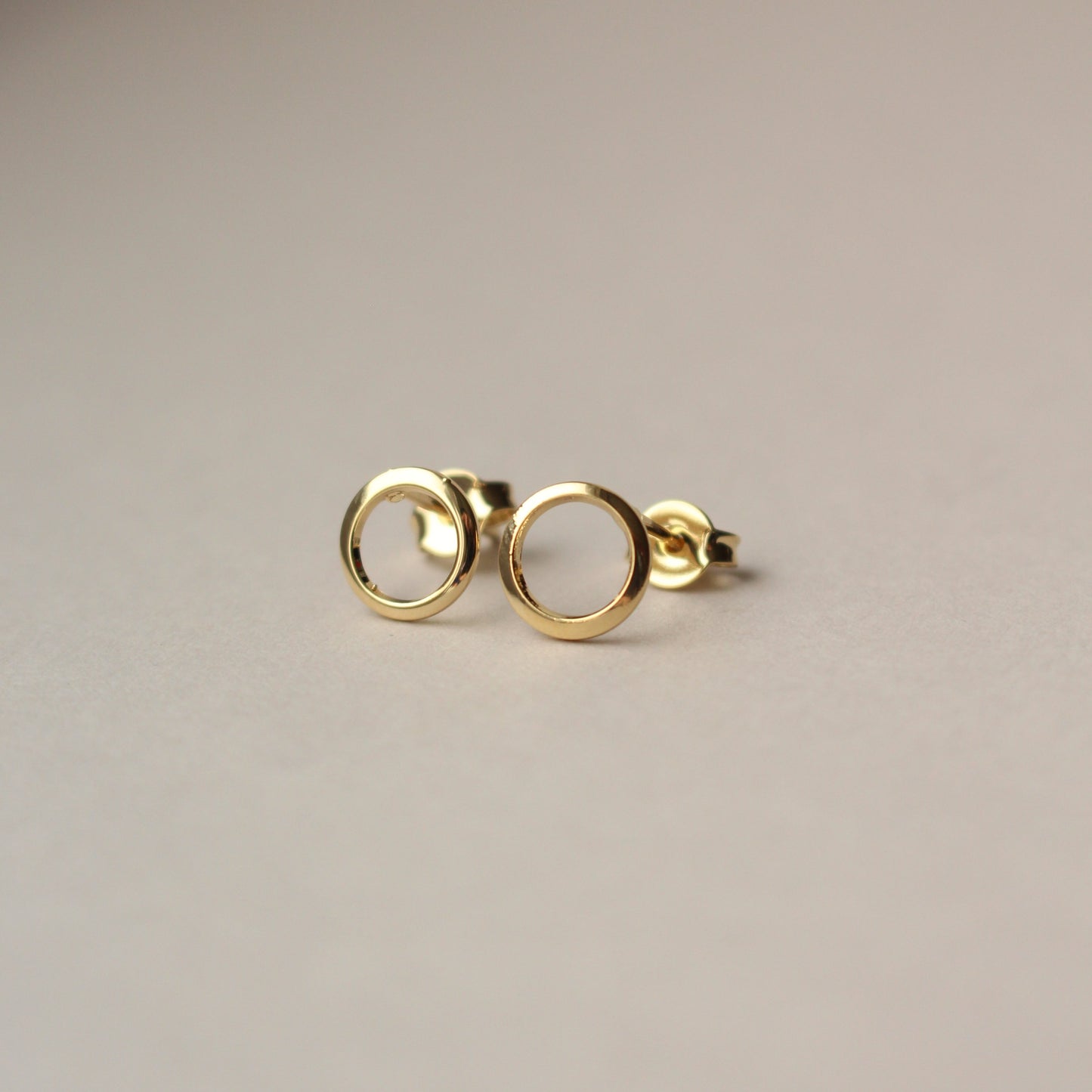 18K Gold Plated Second Ear Piercing Circle Earrings