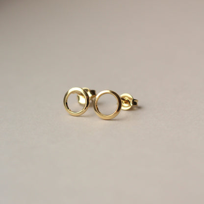 18K Gold Plated Second Ear Piercing Circle Earrings