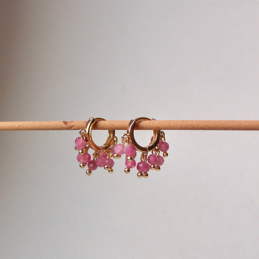 Tourmaline Hoops