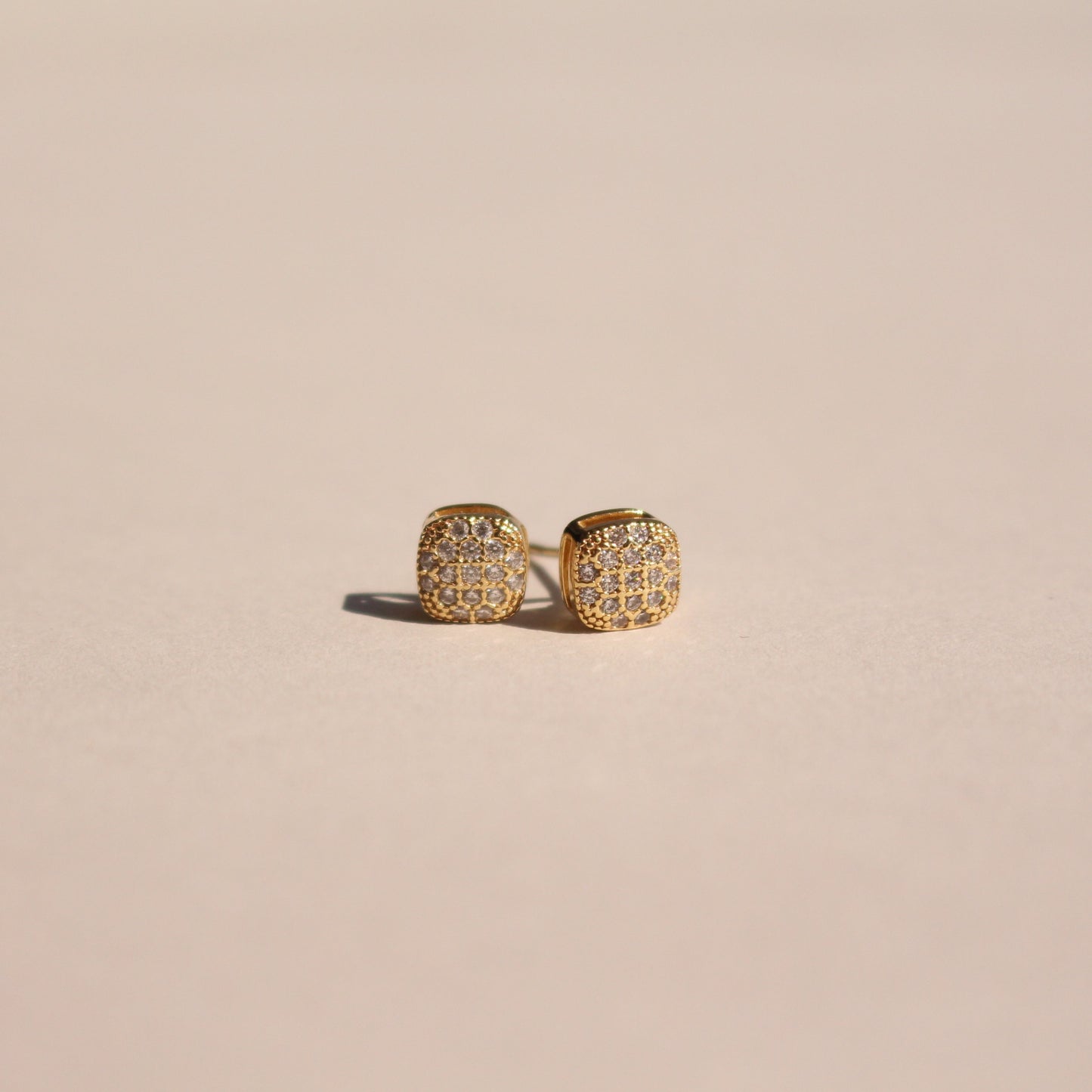 Studded Square Earrings