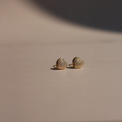 Studded Heart Earrings