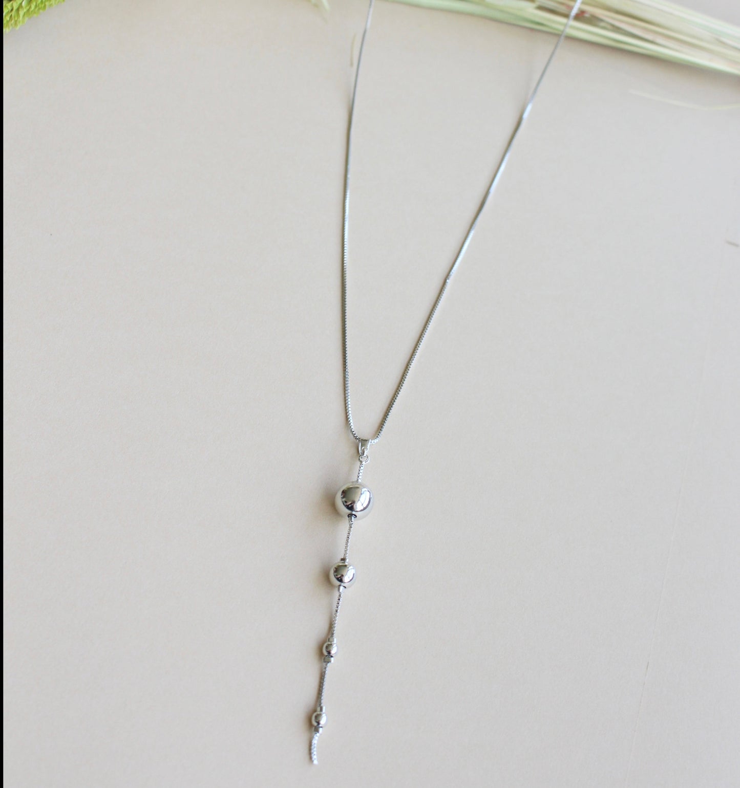 Rhodium Plated Elora Necklace